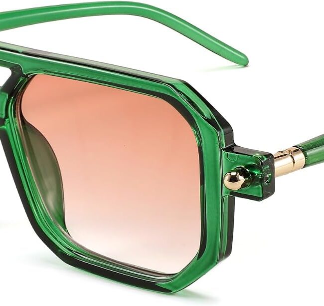 Retro Square Aviator Sunglasses